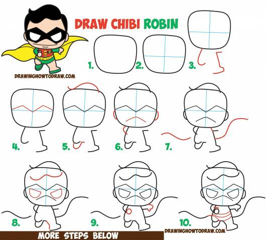 530x478 Easy Drawing Tutorials Batman - Batman Drawing Tutorial