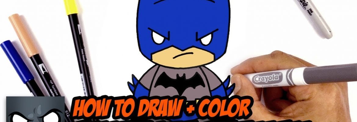 1170x400 How To Draw + Color Pint Size Batman Step - Batman Drawing Tutorial