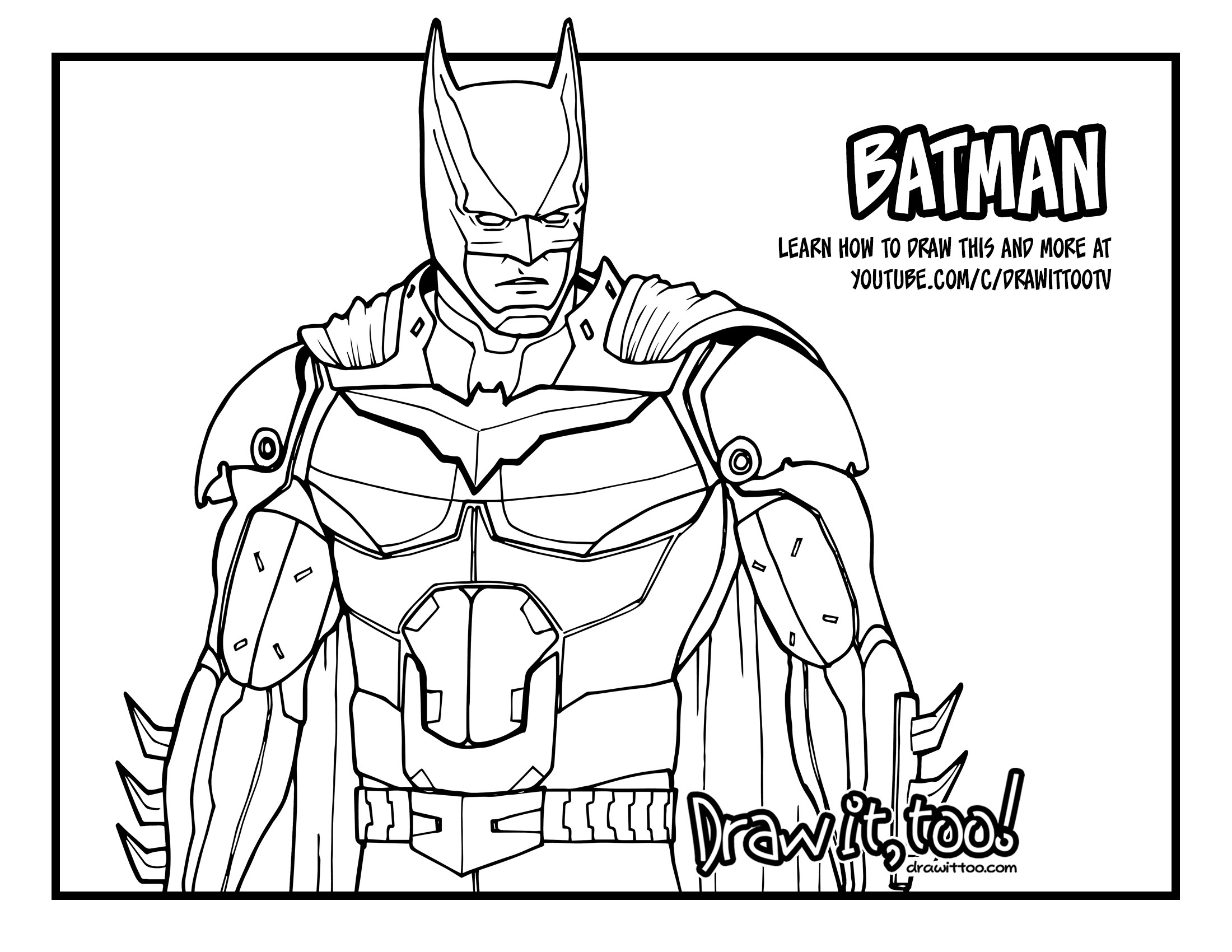 2200x1700 How To Draw Batman - Batman Drawing Tutorial
