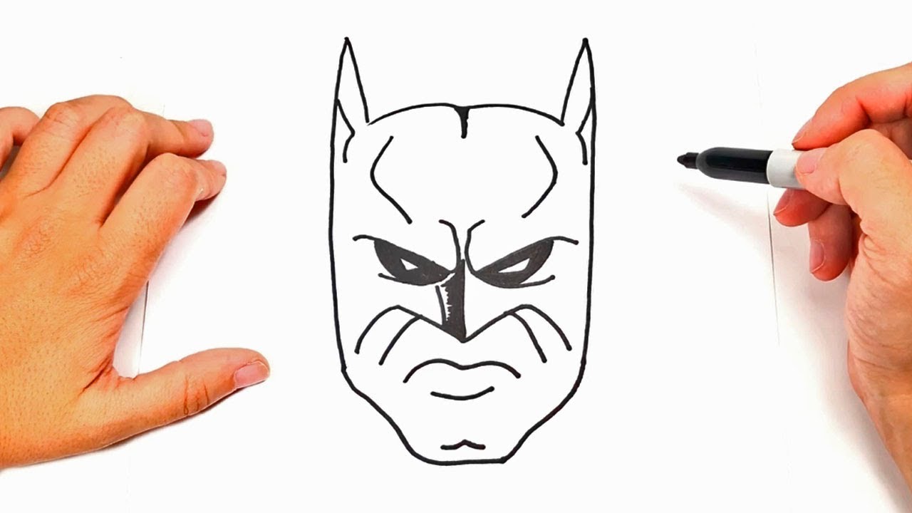 1280x720 how to draw batman face batman face easy draw tutorial - Batman Drawing Tutorial