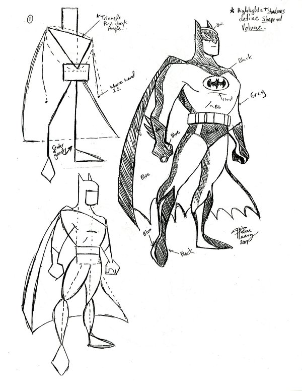 600x776 Batman Drawing Tutorial - Batman Drawing Tutorial