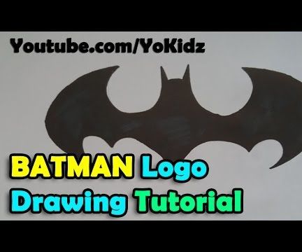432x360 Batman Logo Drawing Tutorial - Batman Drawing Tutorial