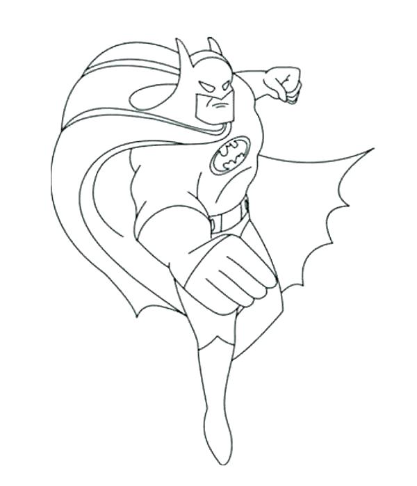 600x699 Easy Coloring Pages To Draw Drawing Coloring Pages Combined - Batman Easy Drawing