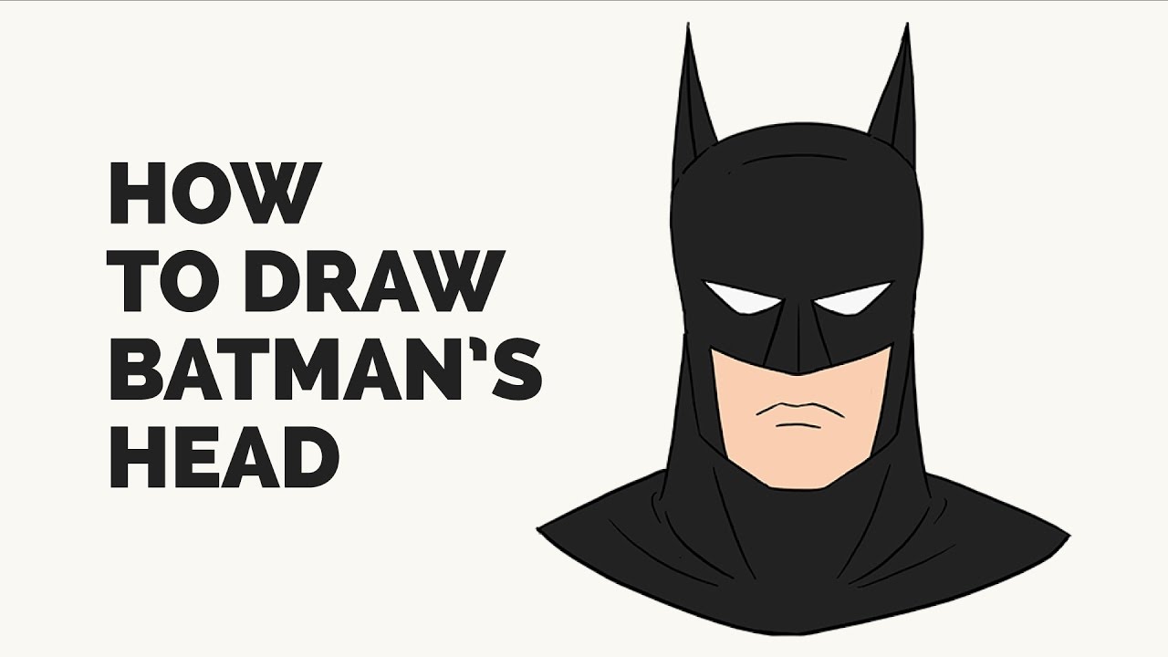 1280x720 How To Draw Batman's Face - Batman Easy Drawing