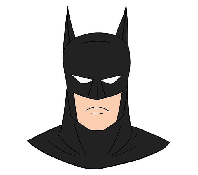 678x600 How To Draw Batman's Head Easy Drawing Guides - Batman Easy Drawing