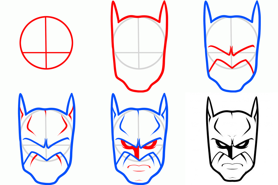 906x604 How To Draw Batman Characters Arttutorials In Batman - Batman Easy Drawing