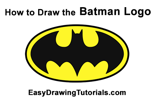500x315 How To Draw The Batman Logo Video Step - Batman Easy Drawing