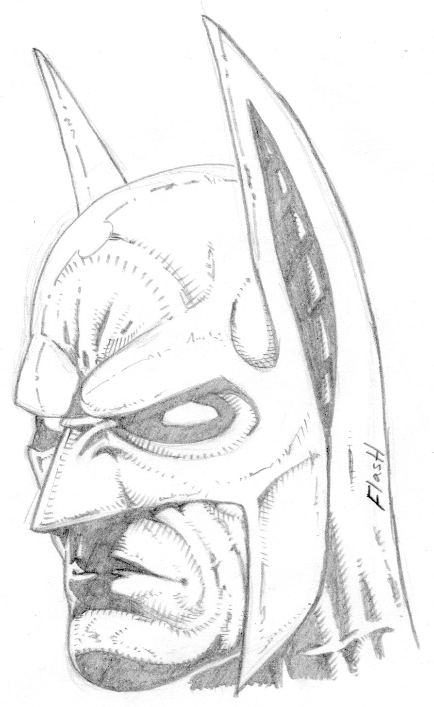 894x1457 Batman Face Drawing - Batman Face Drawing