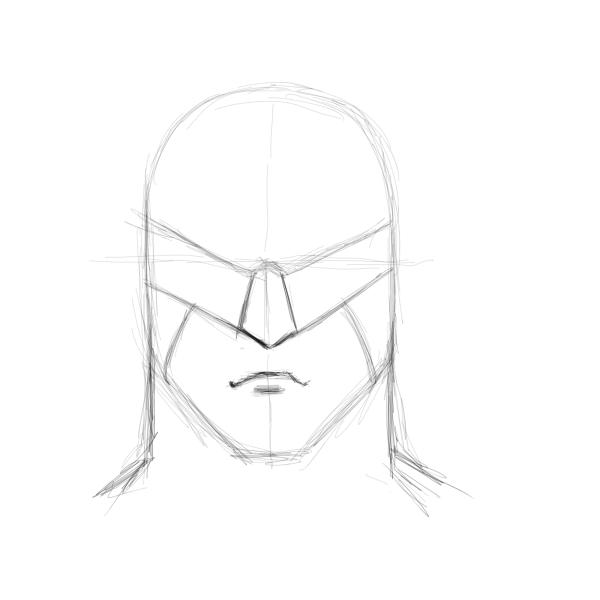 600x600 How To Draw Batman - Batman Face Drawing
