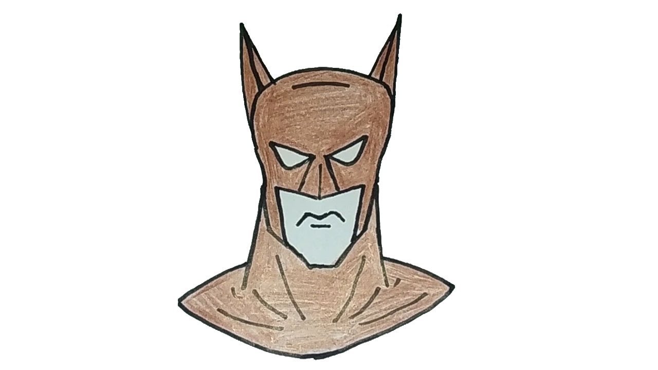 1280x720 How To Draw A Batman Face Easy Step - Batman Face Drawing