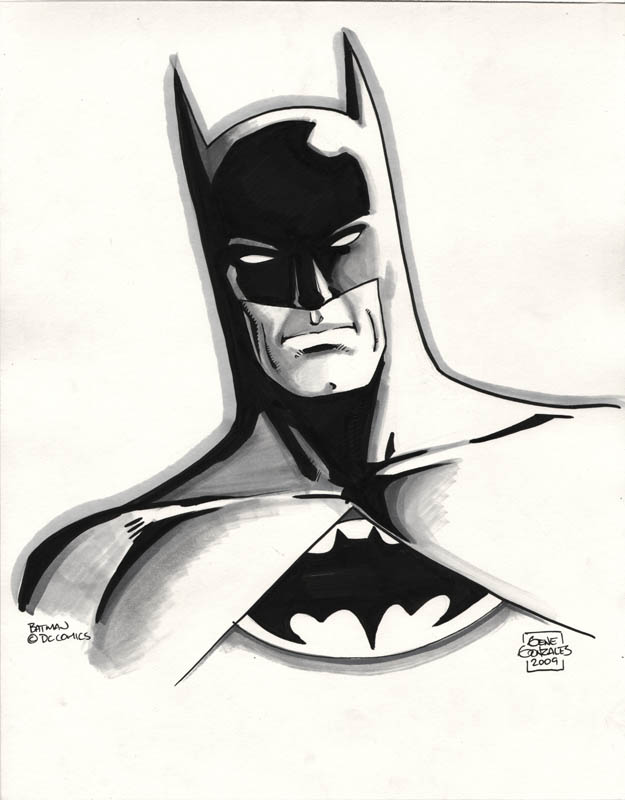 625x800 Gene Gonzales' Sketches Other Silly Stuff Batman! - Batman Head Drawing