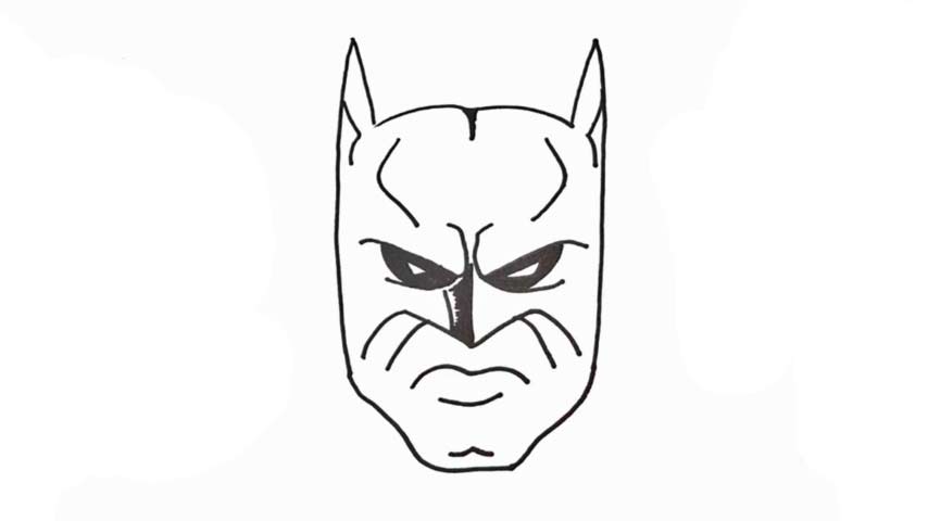 854x480 How To Draw Batman's Head - Batman Head Drawing