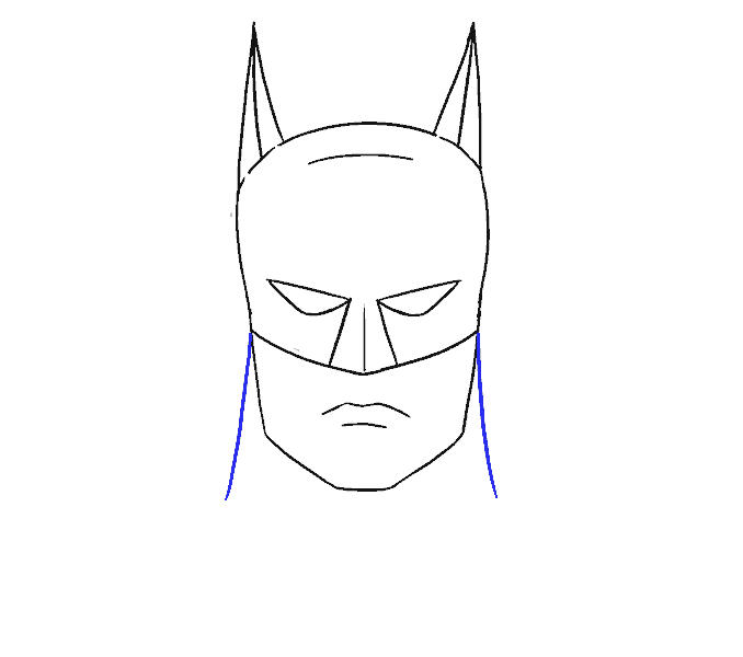678x600 How To Draw Batman's Head Easy Drawing Guides - Batman Head Drawing