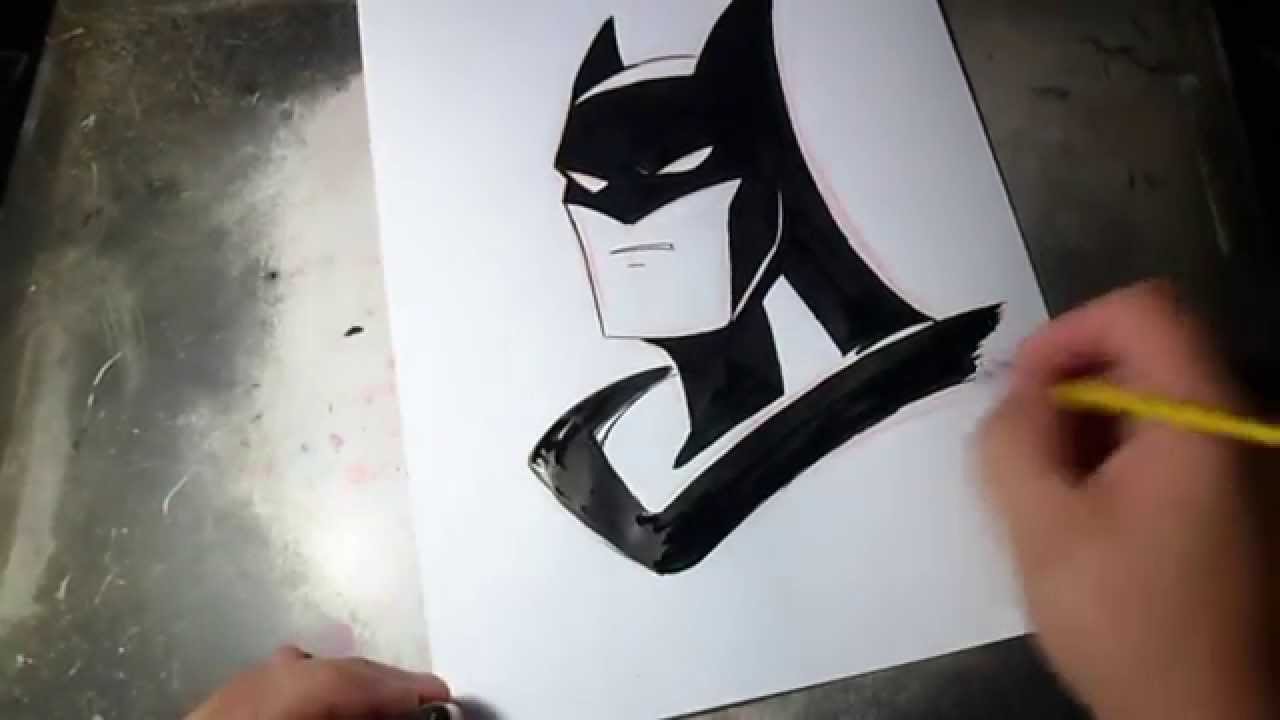 1280x720 How To Draw Head Batman - Batman Head Drawing