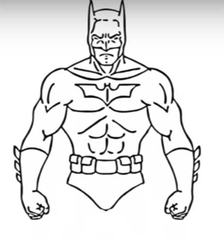 463x500 How To Draw A Batman Face, Full Body, Logo, Step - Batman Head Drawing