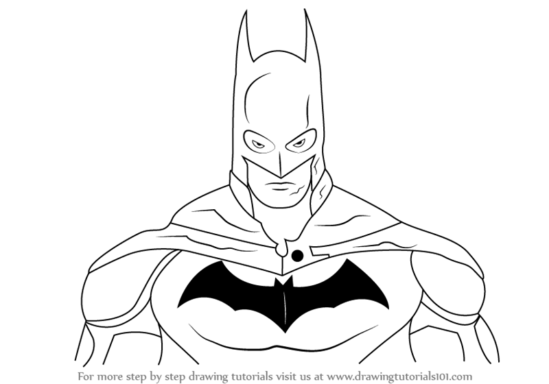 800x560 Learn How To Draw Batman Face - Batman Head Drawing