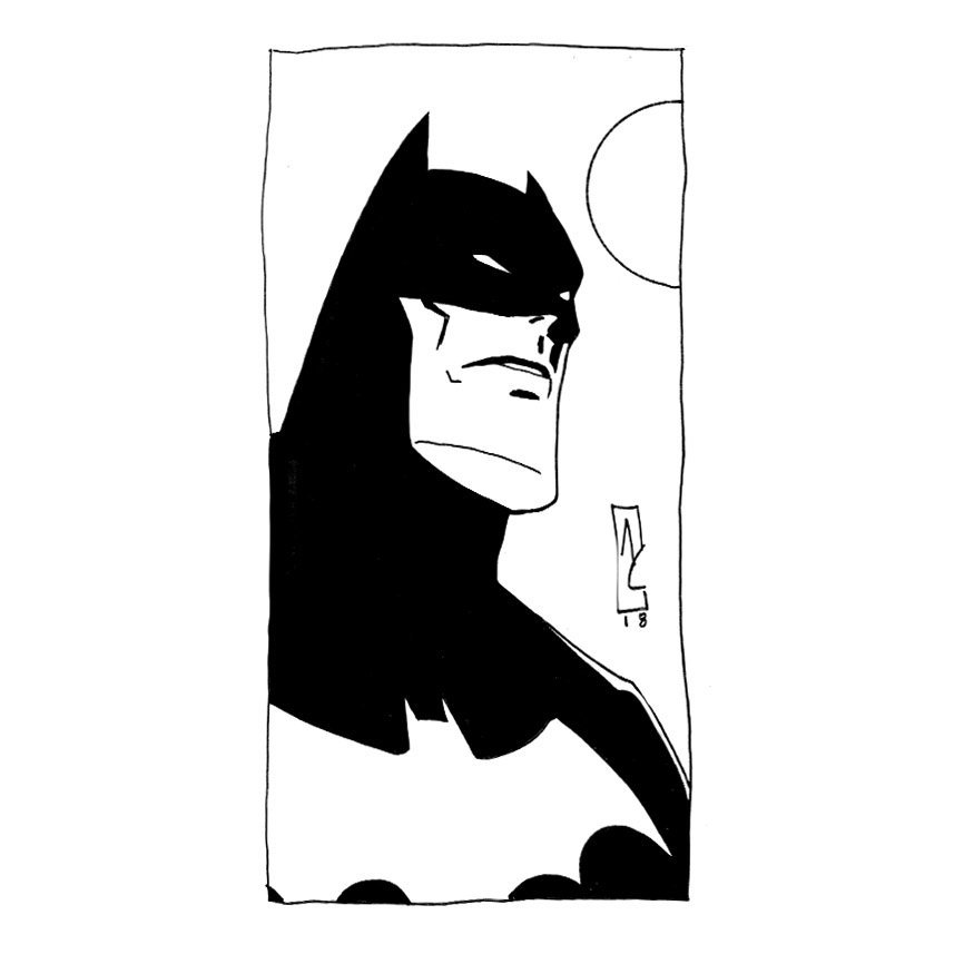 866x866 Cabbral On Twitter Just A Quick Batman Head Sketch - Batman Head Drawing