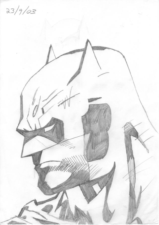 640x904 Head - Batman Head Drawing