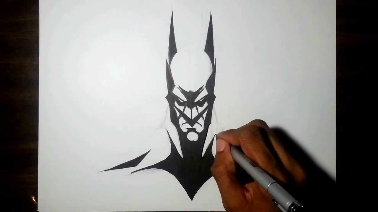 1280x720 Batman Pencil And Ink Speed Drawing - Batman Ink Drawing