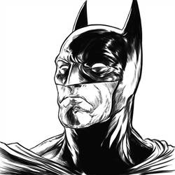 250x250 Batman Test Ink Drawing - Batman Ink Drawing
