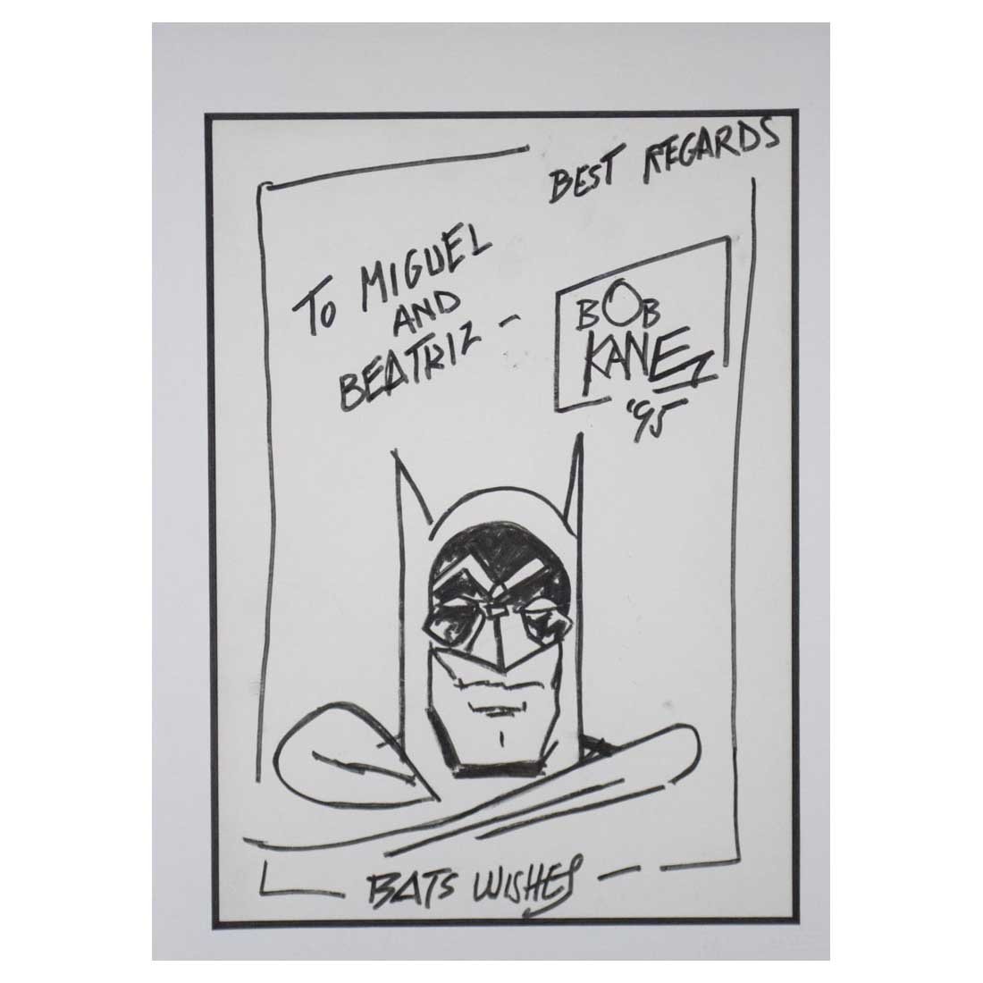 1100x1100 Bob Kane - Batman Ink Drawing