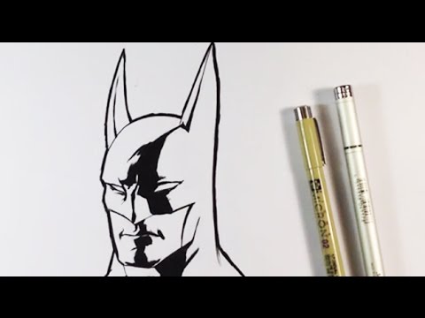 480x360 How To Ink Batman - Batman Ink Drawing