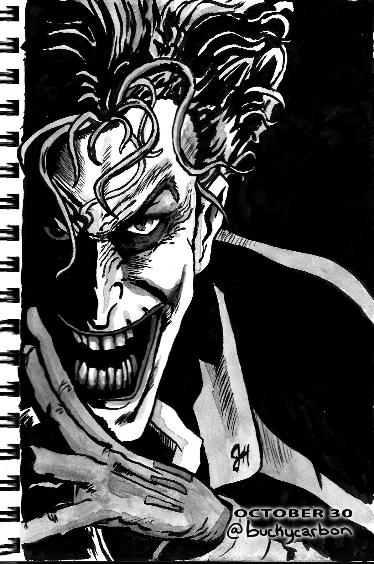 1194x1800 Ink Drawings From Last Year, Chronologically - Batman Ink Drawing