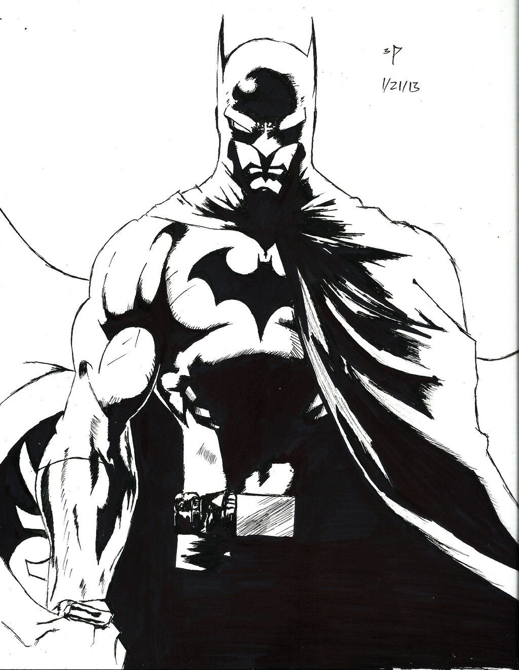 Бэтмен черно белый