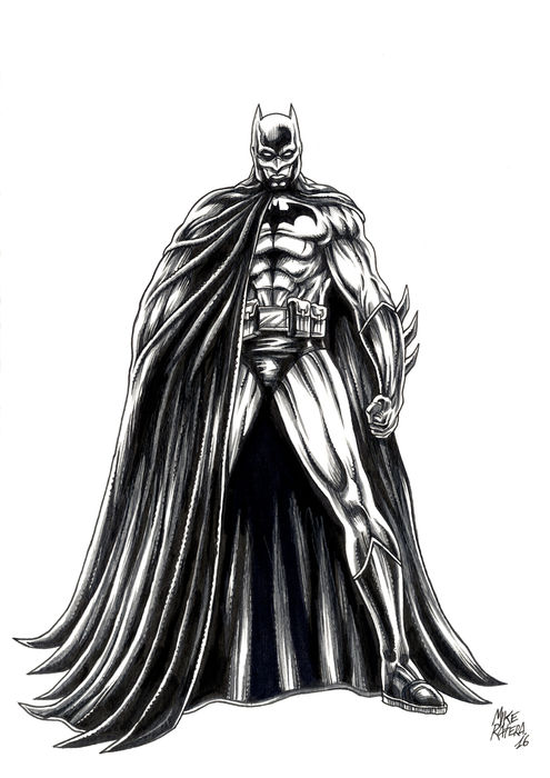 495x700 Ratera, Mike - Batman Ink Drawing