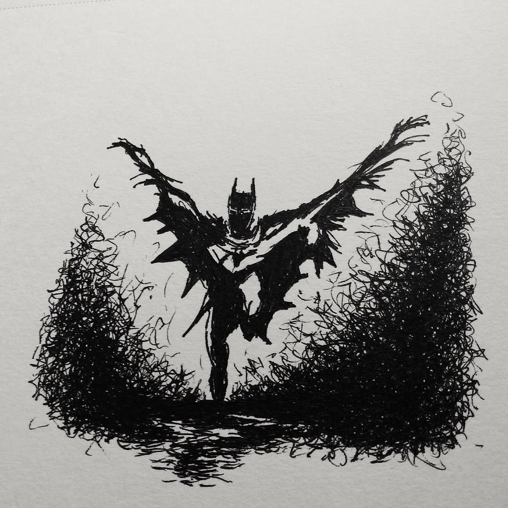 1024x1024 The World's Newest Photos Of Batman And Ink - Batman Ink Drawing