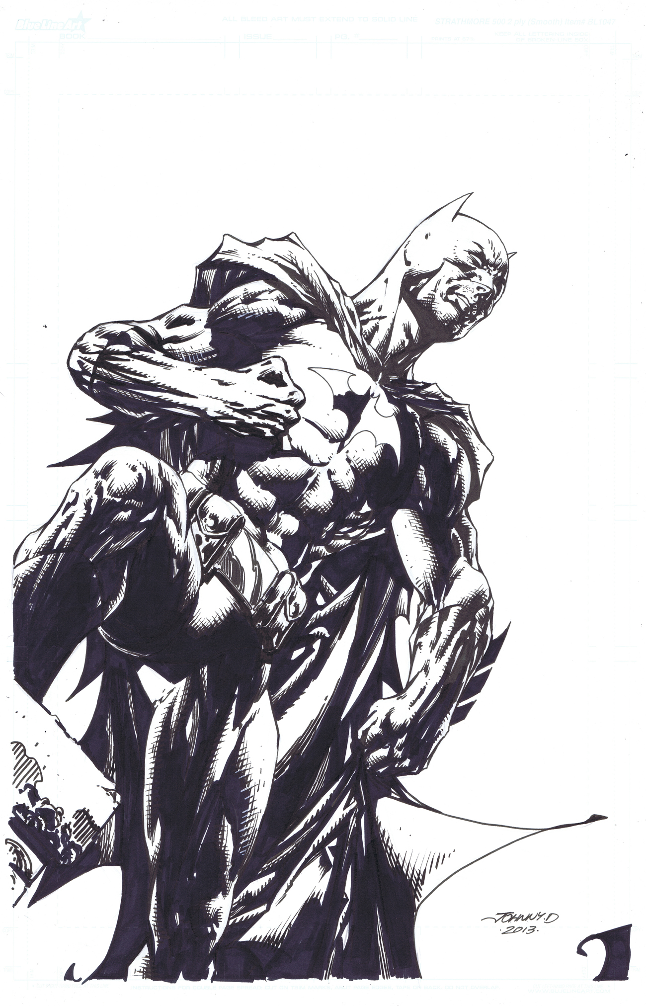1300x2024 Batman Inked Drawing - Batman Ink Drawing