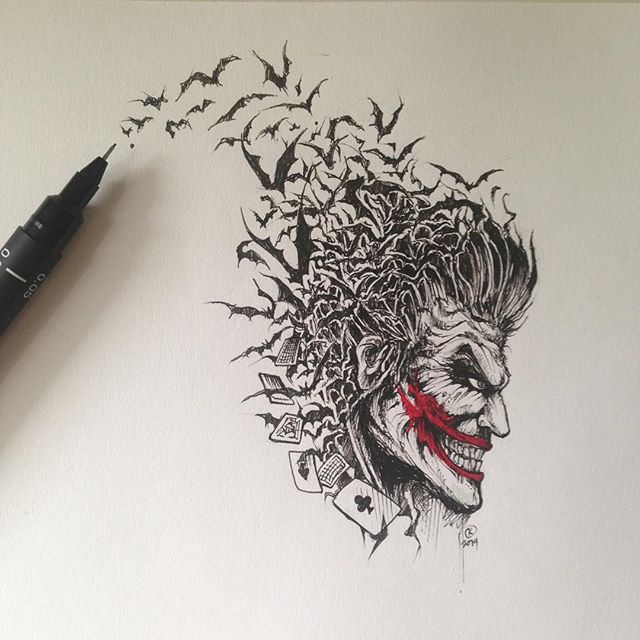 640x640 Pictures Drawings Of The Joker - Batman Joker Drawing
