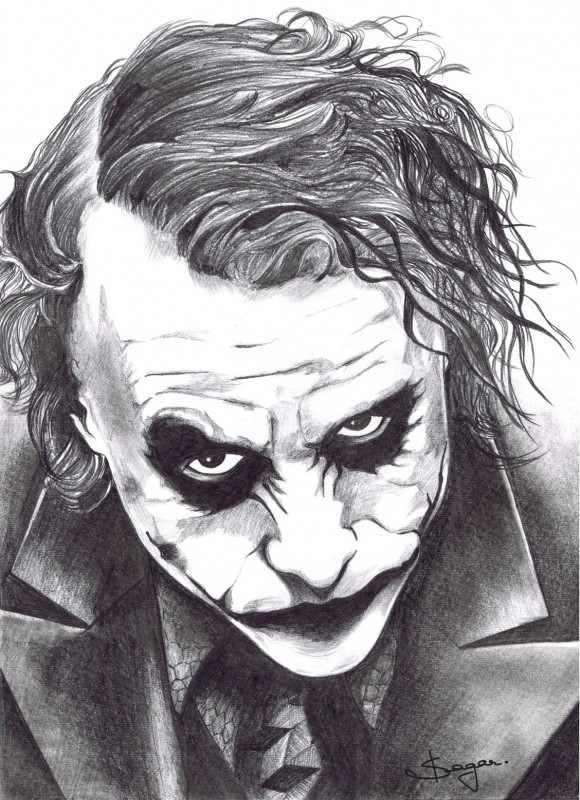 580x800 Batman Drawings In Pencil - Batman Joker Drawing