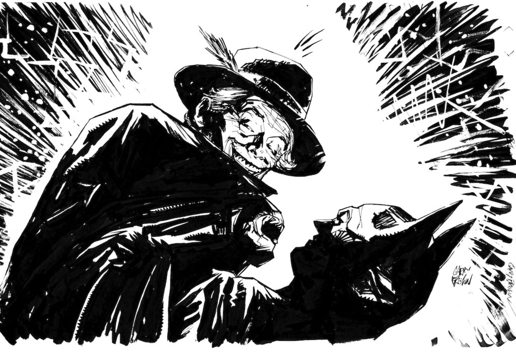 1024x718 Batman Joker Cartoon Drawing - Batman Joker Drawing