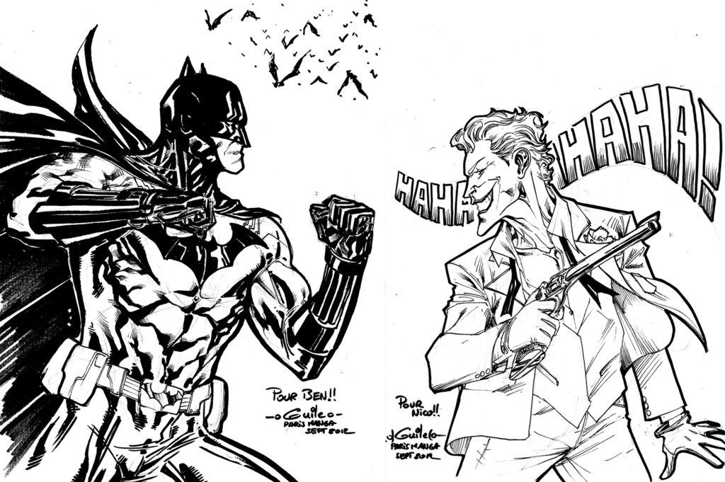 1024x681 Batman Vs Joker Art Drawing Drawing Skill - Batman Joker Drawing