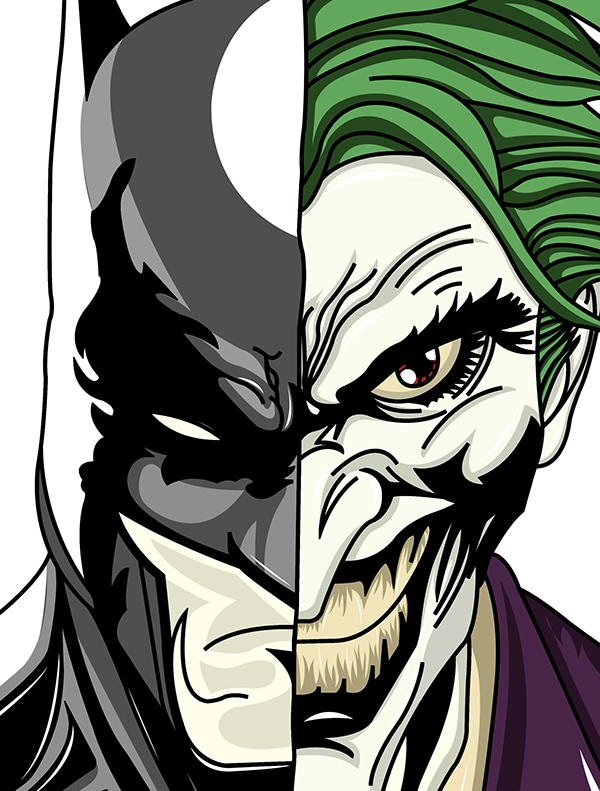 600x791 Batman Joker On Student Show - Batman Joker Drawing