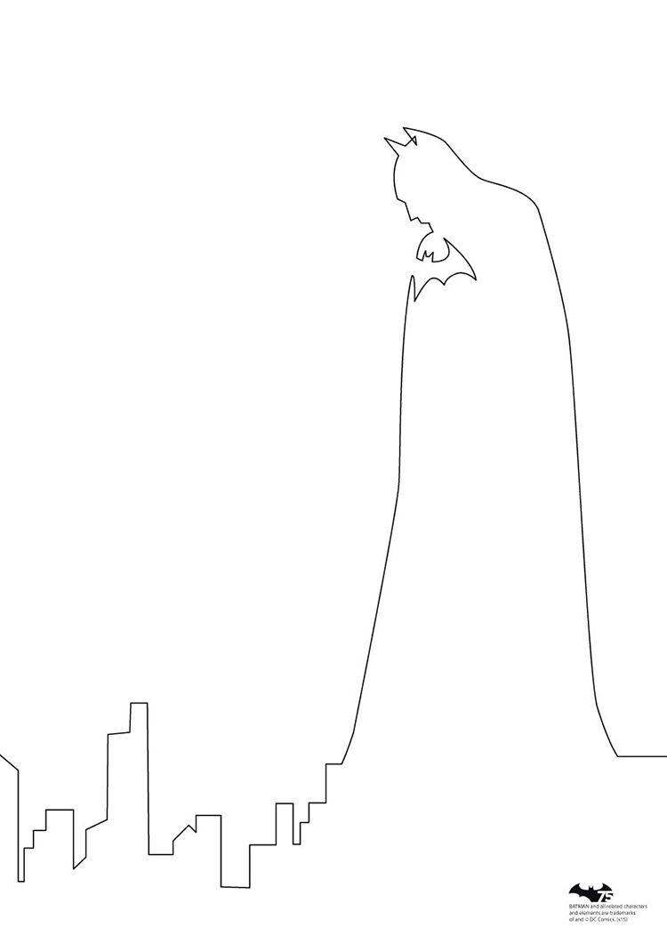 750x1061 A Minimalist Single Line Illustration Of Four Iconic Batman - Batman Line Drawing