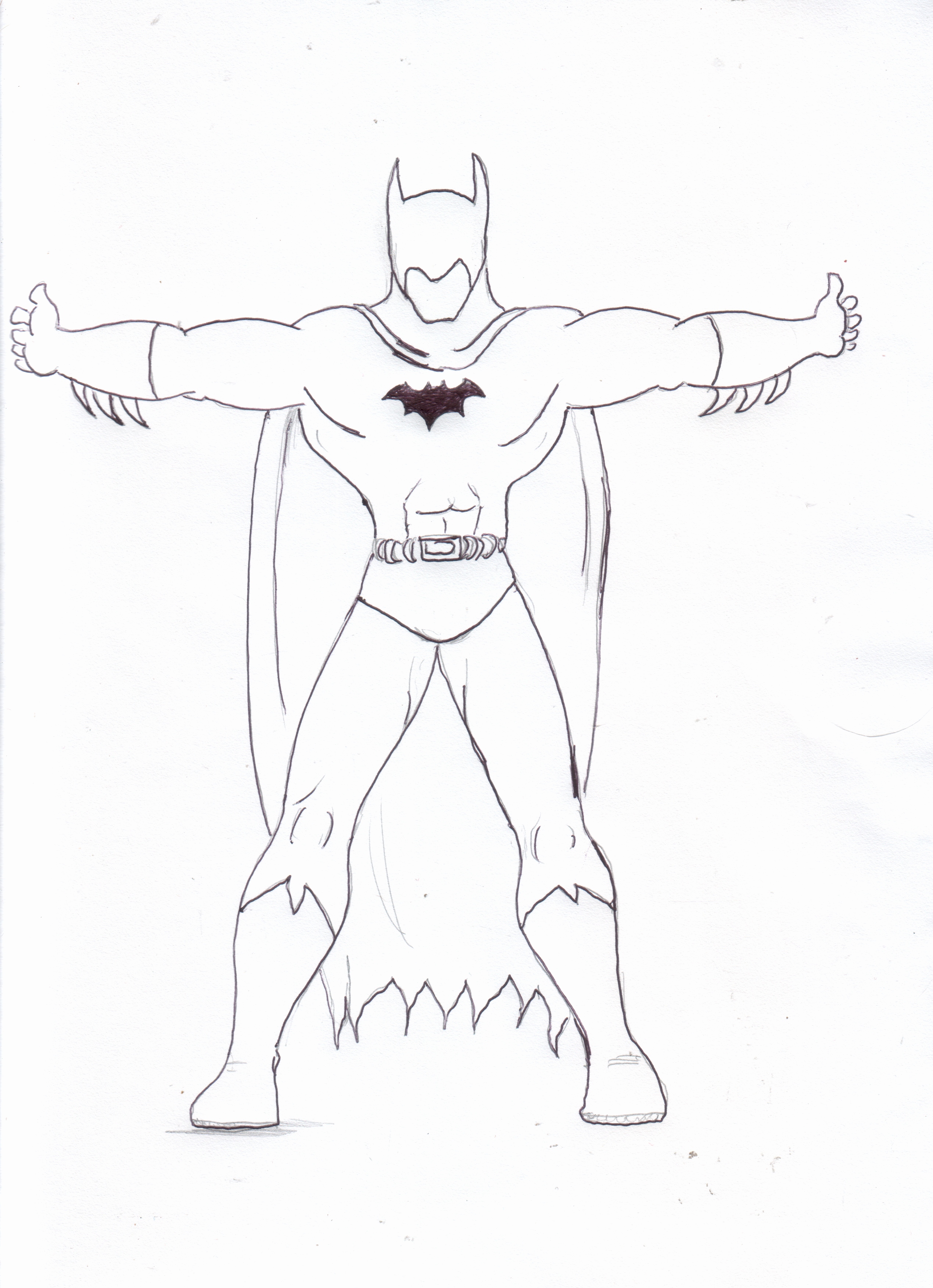 Поэтапное рисование Бэтмена