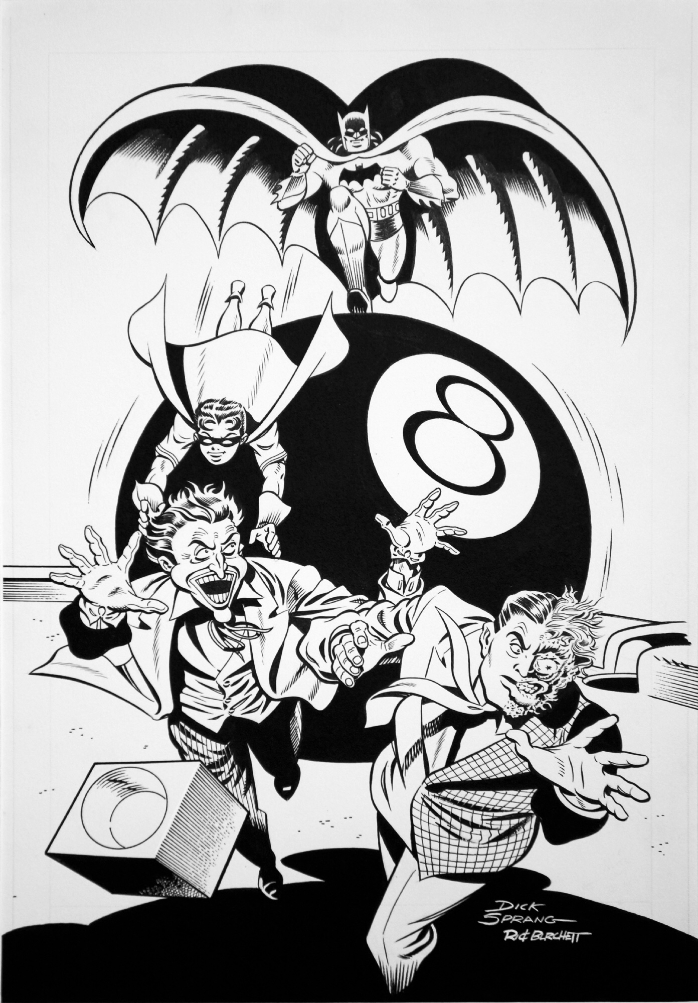 1392x2000 Dick Sprang Batman Chronicles Gallery Pinup - Batman Line Drawing