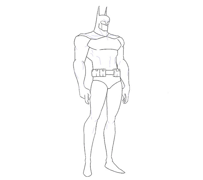 678x600 How To Draw Batman Easy Drawing Guides - Batman Line Drawing