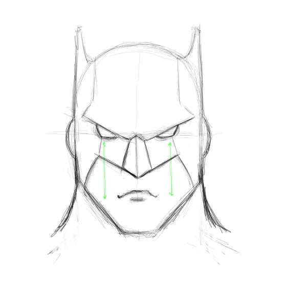 600x600 How To Draw Batman - Batman Line Drawing
