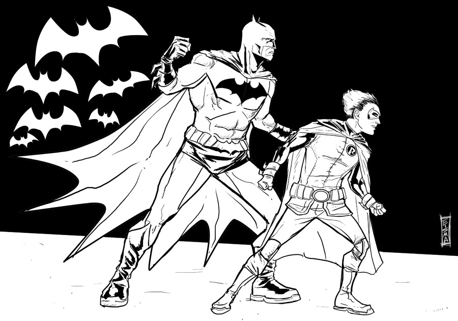 900x631 Drawings Of Batman - Batman Line Drawing