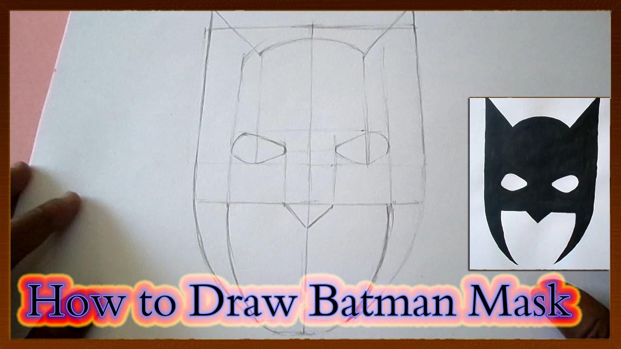 1280x720 how to draw batman mask step - Batman Mask Drawing