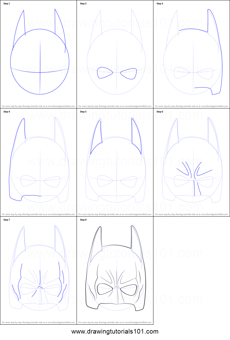 Batman Mask Drawing at PaintingValley.com | Explore collection of ...