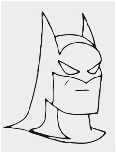 236x312 batman mask coloring - Batman Mask Drawing