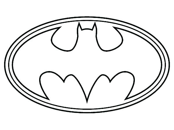 600x450 batman symbol outline batman symbol coloring - Batman Outline Drawing