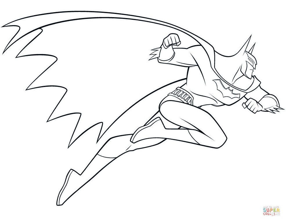 986x763 Beware The Batman Coloring - Batman Outline Drawing