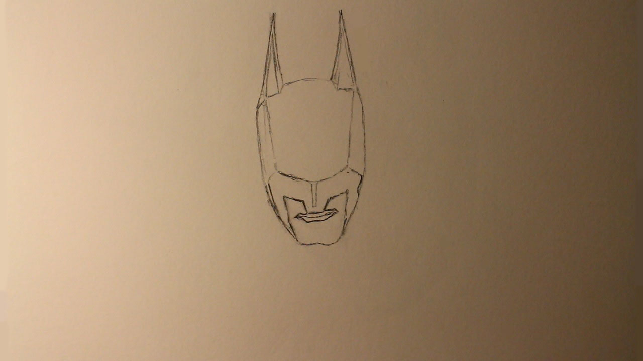 1280x720 How To Draw Batman From Batman Arkham Knight - Batman Outline Drawing