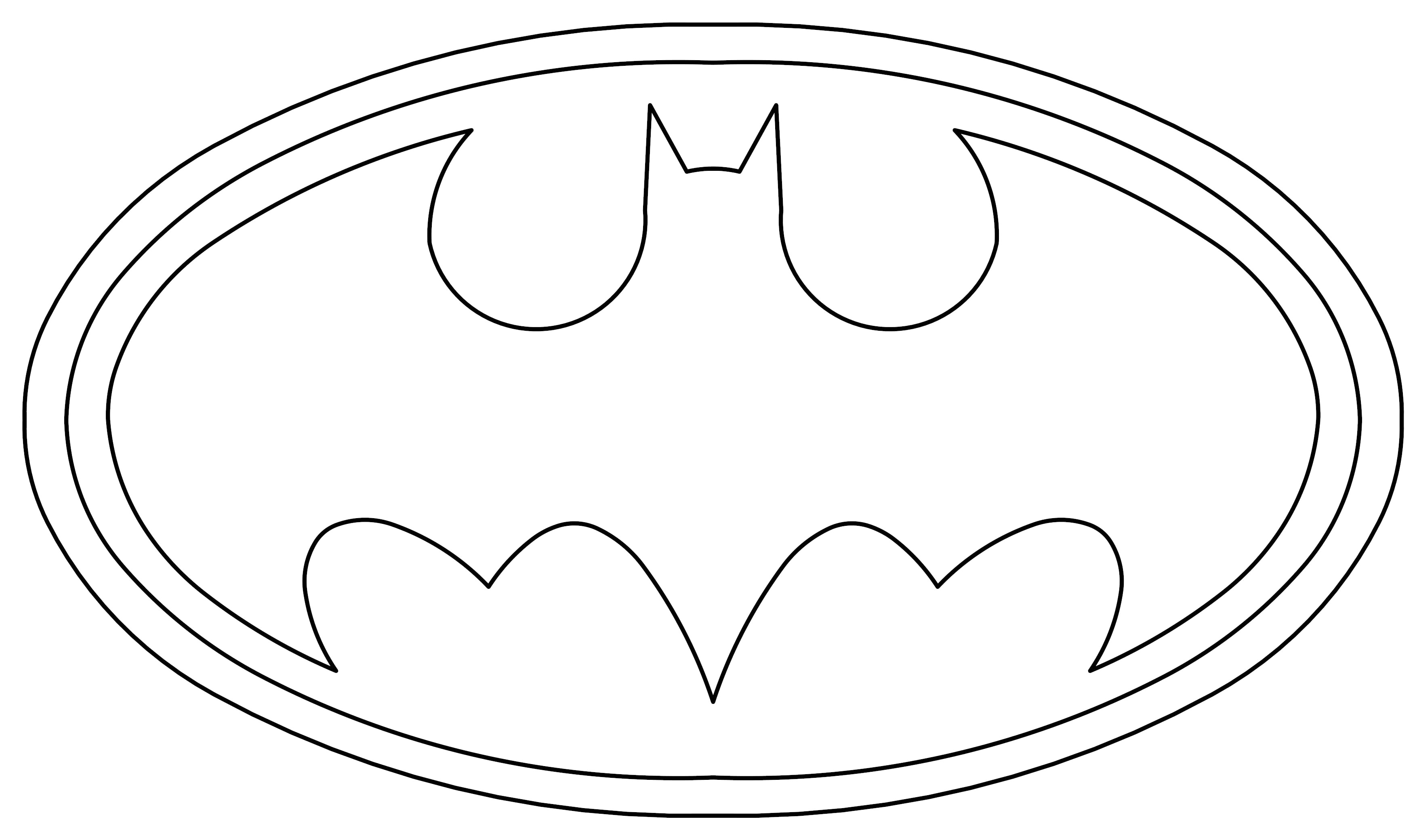 Batman Outline Drawing at PaintingValley.com | Explore collection of ...