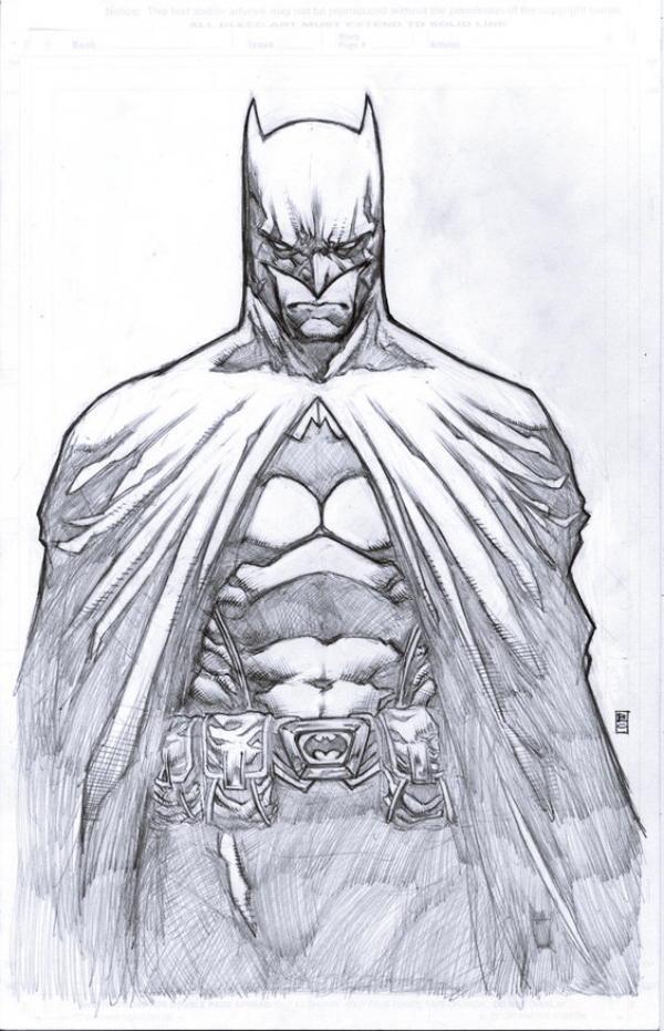 600x931 Magical Superhero Pencil Drawings - Batman Pencil Drawing